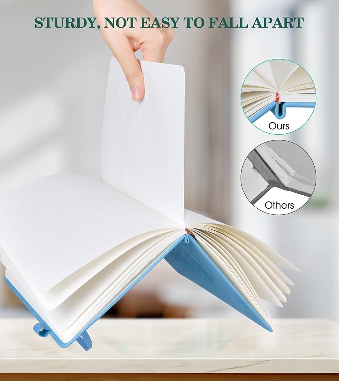 Lined Journal Notebook for Men Women, A5 Leather Journals for Writing, Travel - Image 5