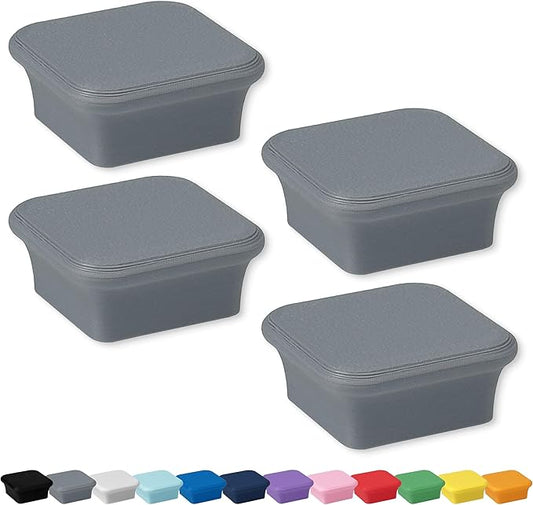 Glassboard Studio MiniBar Magnet - Strong Neodymium Rare Earth Magnets for Fridge, Whiteboard, Locker & Magnetic Glassboards - Ideal for Crafting & Office Use - Strong Fridge Magnets (Steel Gray, 4)-DeskLoop Office