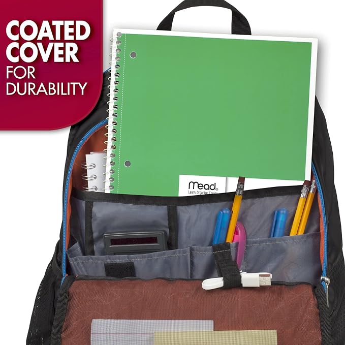 Mead Spiral Notebook, 4 Pack, 1 Subject, Wide Ruled Paper, 7-1/2" x 10-1/2" - Image 7