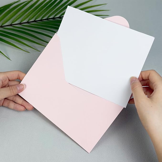 50 PCS Blush Pink Colorful A7 Envelopes - Image 5