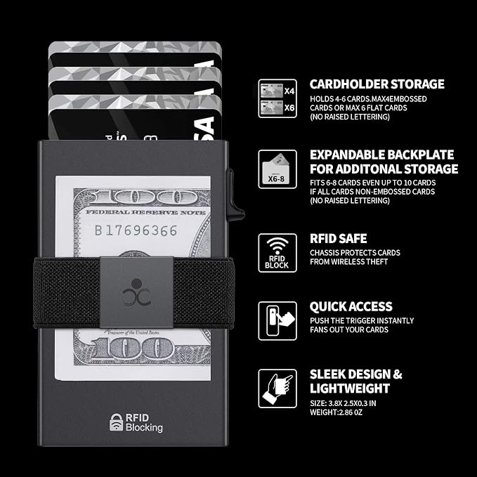 SEMORID Slim Aluminum Card Holder Wallet - Image 8