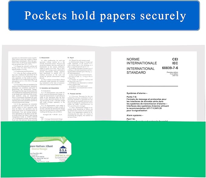 Zzrywuty 100 Packs Paper Green Folders - Image 3