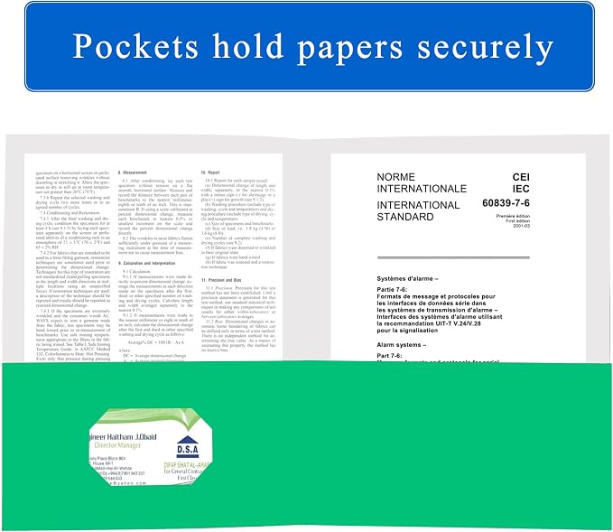 Zzrywuty 50 Packs Paper Green Folders - Image 3