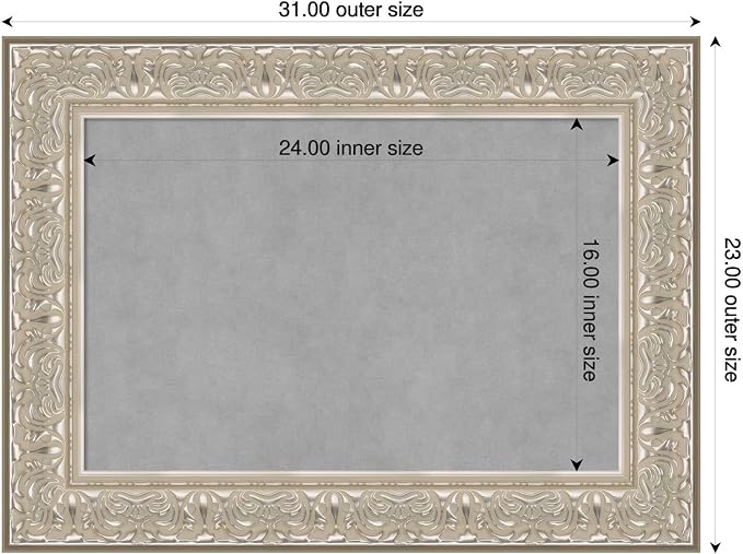 Amanti Art Silver Framed Magnetic Board 23x31 Medium Vision Board - Image 2