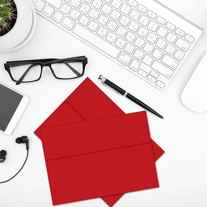 100 Packs Red 5x7 Envelopes, A7 Envelopes - Image 4