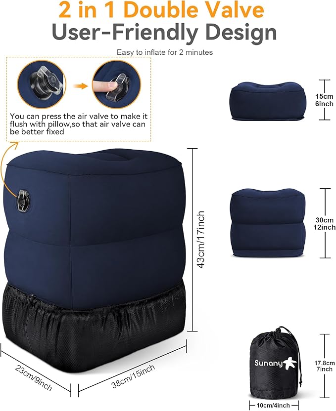 Sunany Inflatable Foot Rest Pillow - Image 4
