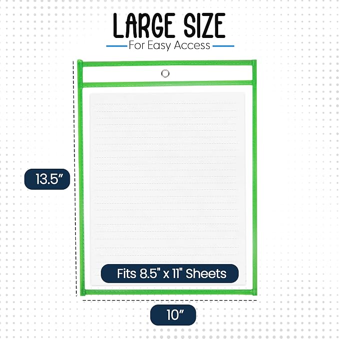 Essex Wares - 5 Pack, Job Ticket Holders, Reusable & Easy Erase Plastic Invoice - Image 2