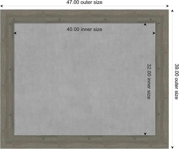 Amanti Art Grey Framed Magnetic Board 39x47 X-Large Vision Board - Image 4