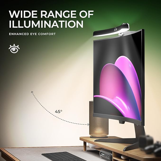 Monitor Light Bar Curved, RGB Backlight, Computer Screen Lamp | Eye Care Dual - Image 6
