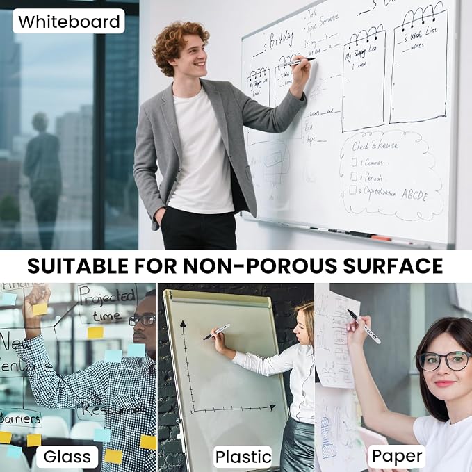 Keebor Fine Tip Dry Erase Markers - Image 5