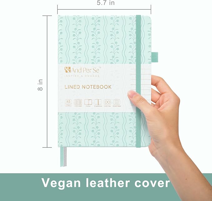 &And Per Se Lined Hardcover Notebook – A5 5.7"x8" College Ruled, 160 Pages - Image 3