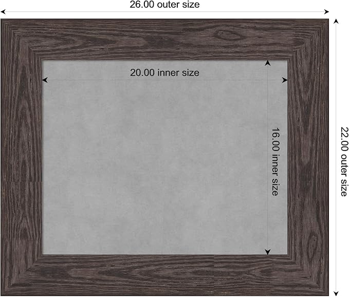 Amanti Art Black Framed Magnetic Board 22x26 Small Vision Board - Image 3
