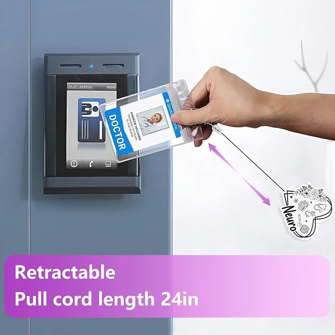 Elegant Neuro Badge Reel Retractable, Cute Neurology Nurse Acrylic Badge Reel - Image 5