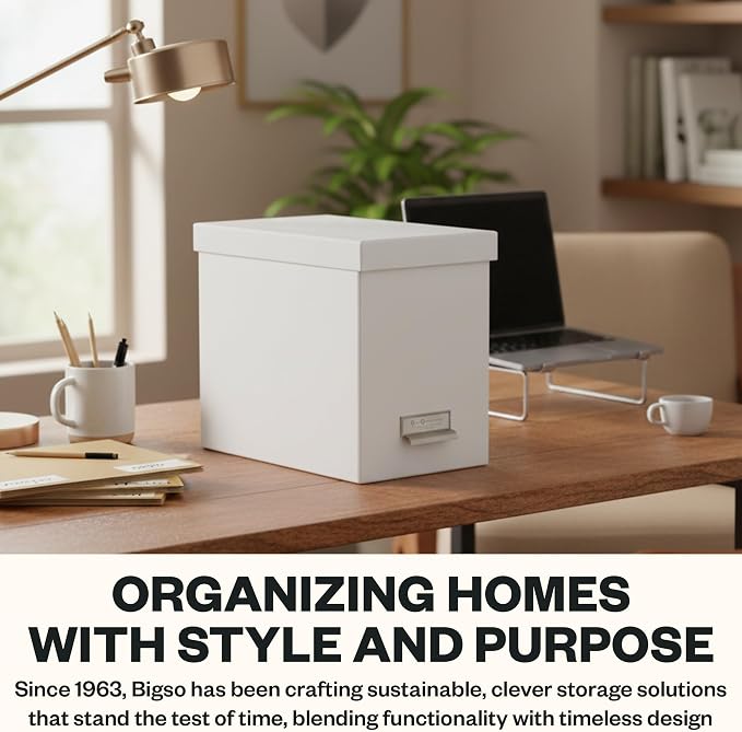 Bigso John Fiberboard Label Frame Desktop File Storage Box - Image 7