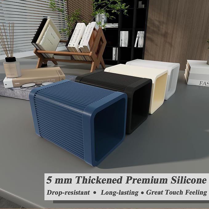 HighHerz Aesthetic Pen Holder For Desk, Modern Silicone Pencil Holder, Stylish - Image 7