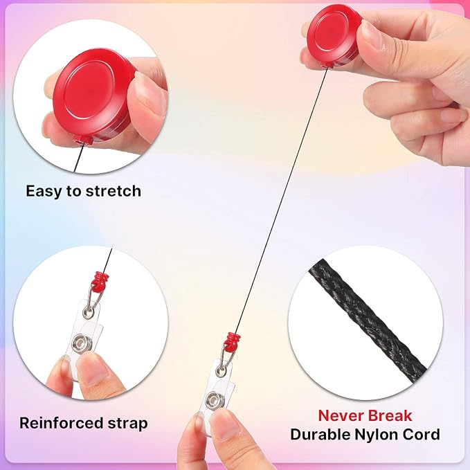 Zonon 50 Pcs Retractable Badge Holder Reels - Image 5