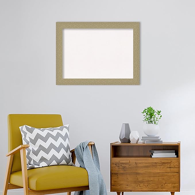 Amanti Art White Cork Board for Wall, 24x32 Vision Board with Gold Frame, Medium Corkboard Office Decor for Home Organization, Casual Corkboard Pinboard to display items for home organization-DeskLoop Office