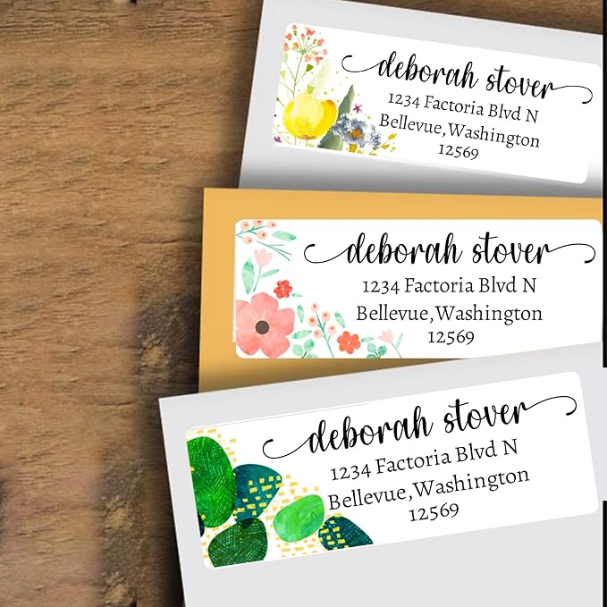 LINMAGCO Personalized Return Address Labels Gold 500 Pcs Mail Labels - Image 6