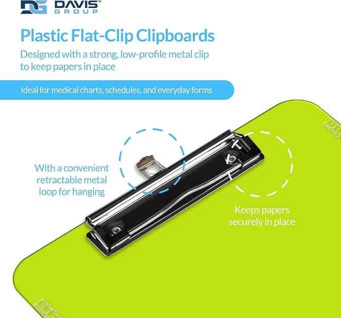 Pack of 6 Plastic Clipboards - Image 2