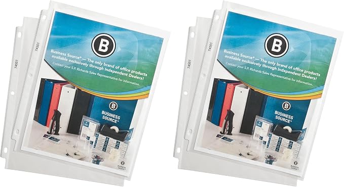 Business Source 74551 Sheet Protectors, Top Load, 11-Inch x8-1/2-Inch by BusinessSource