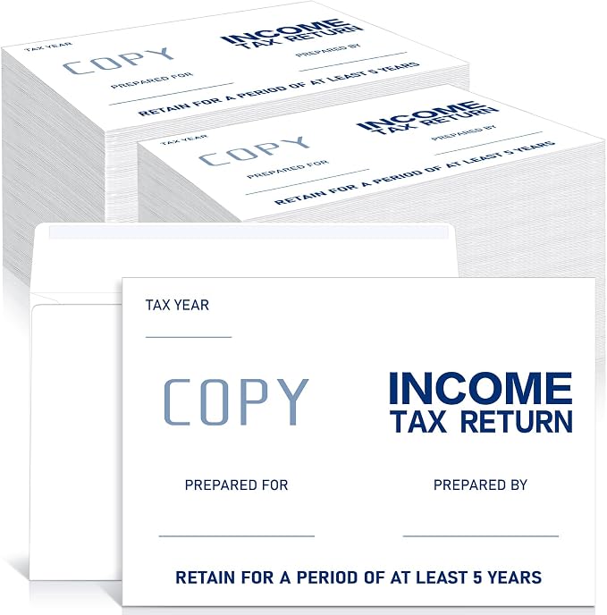 Sayglossy 100 Pcs 9.5 × 6.7 Inch Income Tax Return Envelopes by Sayglossy