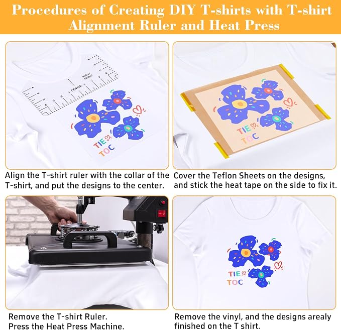 18Pcs Sublimation Accessories, Tshirt Ruler Guide Vinyl Alignment Tool - Image 5