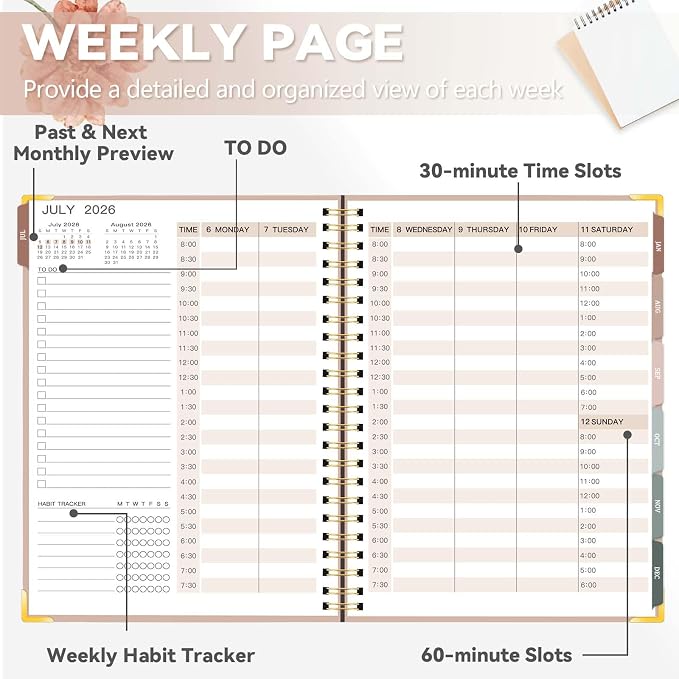 Large 2026-2027 Academic Planner, Weekly & Monthly Appointment Book from Jul. - Image 5