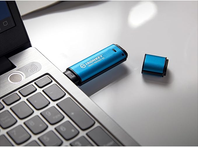 Kingston IronKey Vault Privacy 50 256GB Encrypted USB | FIPS 197 | AES-256bit | BadUSB Attack Protection | Multi-Password Options | IKVP50/256GB-DeskLoop Office
