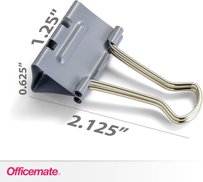 Officemate EZ Binder Clips, Medium Size - Image 2