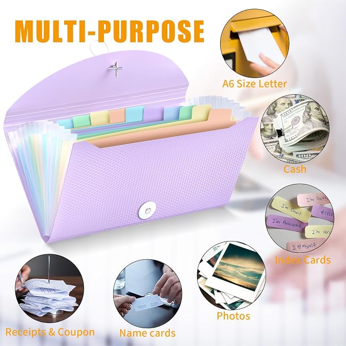 Nicecho Receipt Coupon Organizer, 13 Pockets Small Accordion File Organizer - Image 4