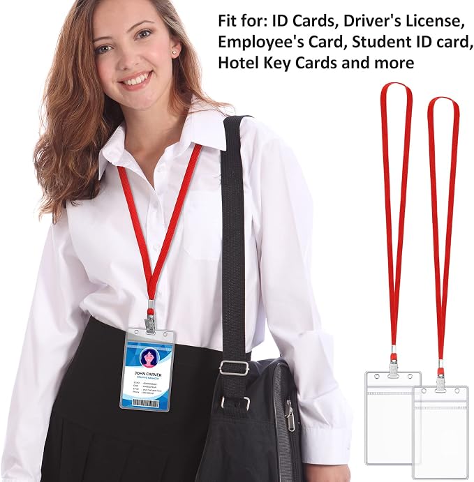 Marspark 200 Pcs ID Badge Holder - Image 3