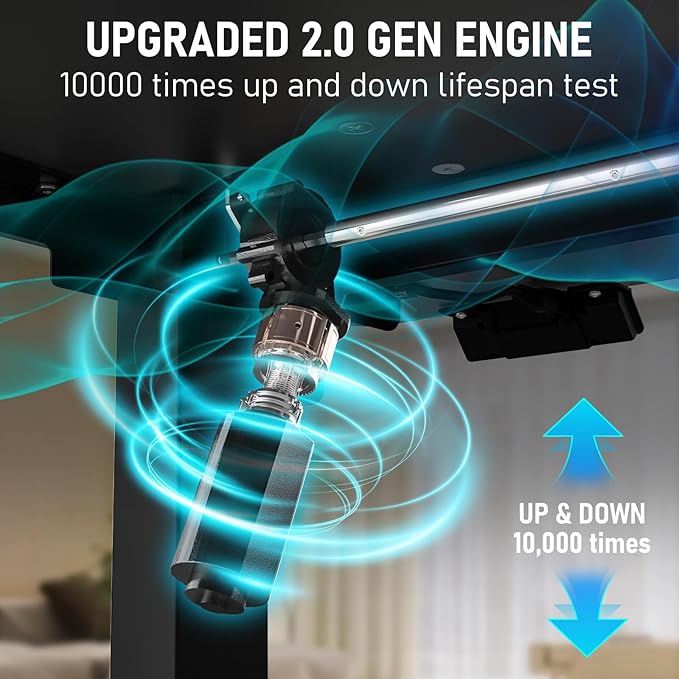 48 * 24 Electric Standing Desk, Adjustable Height Sit Stand Up Desk, Motorized Home Office Computer Gaming Workstation Desk-DeskLoop Office