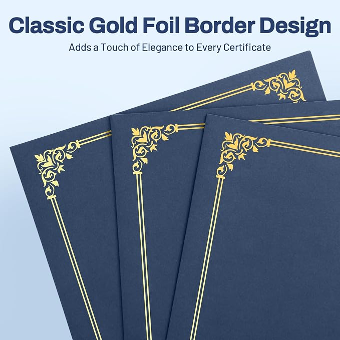 SUNEE Certificate Holders, Diploma Covers Gold Foil Border, - Image 2