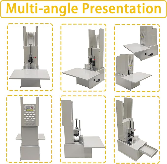 Electric Corner Rounder Machine 50mm Capacity Round Corner Cutter with Safety Guard & Foot Pedal 7PCS Blades R3-R9 Commercial Corner Rounding for Documents Certificates Books Packaging-DeskLoop Office