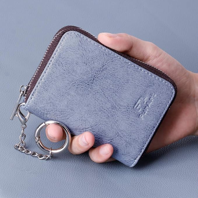 FurArt Zipper Wallet Women, RFID Blocking Credit Card Wallet, Business Card - Image 4