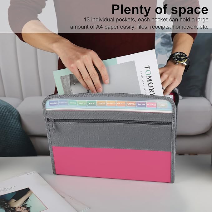 NAFY Expanding File Folder, 13 Pockets Document Organizer - Image 2