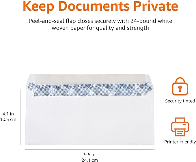 Amazon Basics #10 Security-Tinted Self-Seal Business Envelopes - Image 6