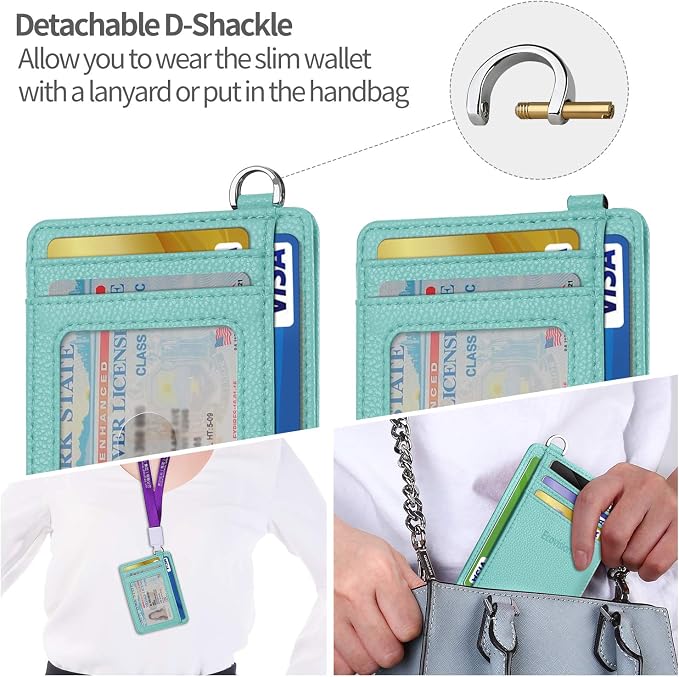 Slim Minimalist Front Pocket Wallet, RFID Blocking Credit Card Holder Wallet - Image 6