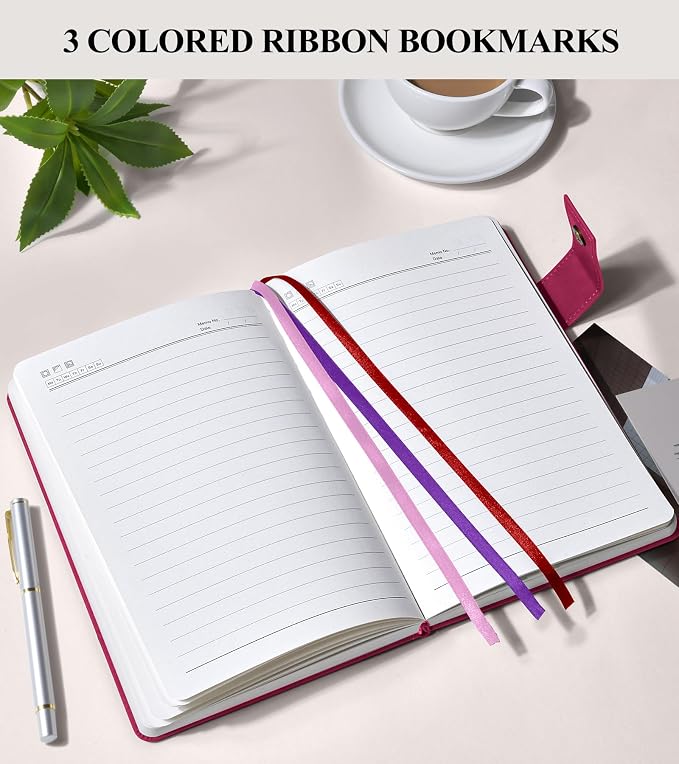 PAIBAS A5 Journal Notebook College Ruled 366 Page Leather Journal - Image 6
