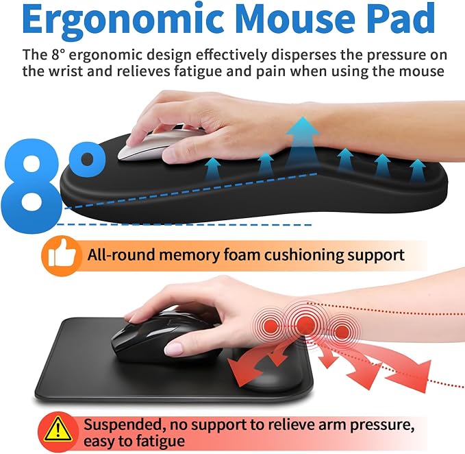YIWEI Ergonomic Mouse Pad with Wrist Support - Image 4