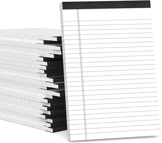 24 Pack Small Legal Pads 5x8 White Note Pads 5x8 College Ruled Paper Tablets by Aidunmis