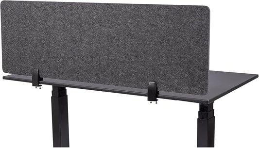 Stand Up Desk Store ReFocus Raw Clamp-On Acoustic Desk Divider Mounted Privacy by SStandUpDeskStore