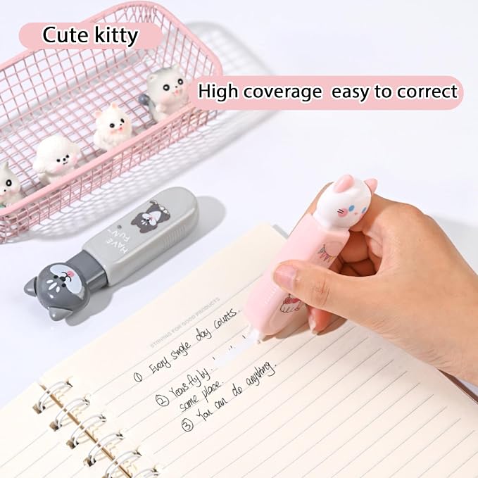 Cute Cat Correction Tape, 3-Count Pack of Correction Tape - Image 7