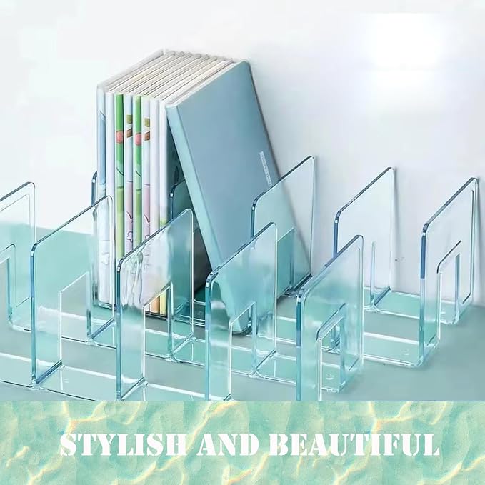 4 Pack Clear Acrylic File Organizer, Purse Organizer, File Sorter Desktop File - Image 5
