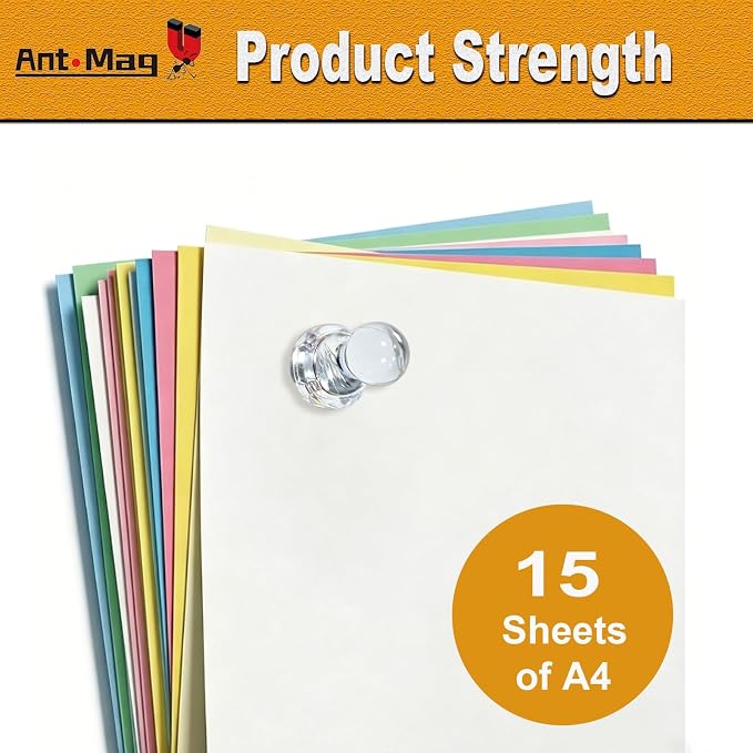 Ant Mag Magnetic Push Pins, 10 Pack Strong Whiteboard Magnets - Image 3