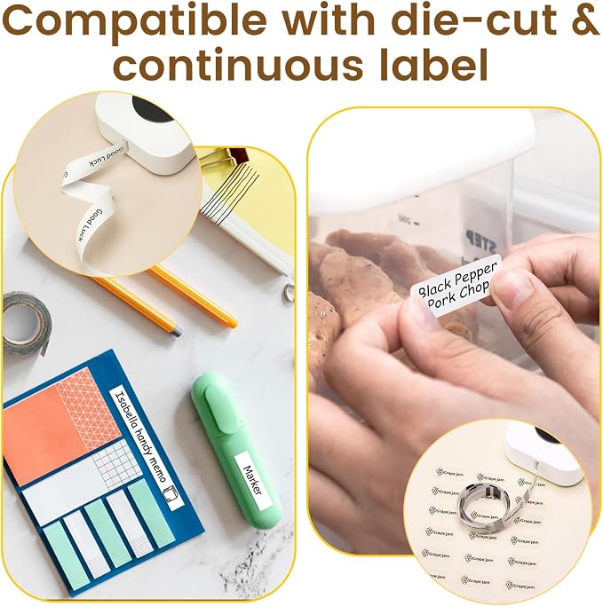 Phomemo D30 Label Maker with 3 Tapes, Small Thermal Printer Rechargeable Labeler - Image 4