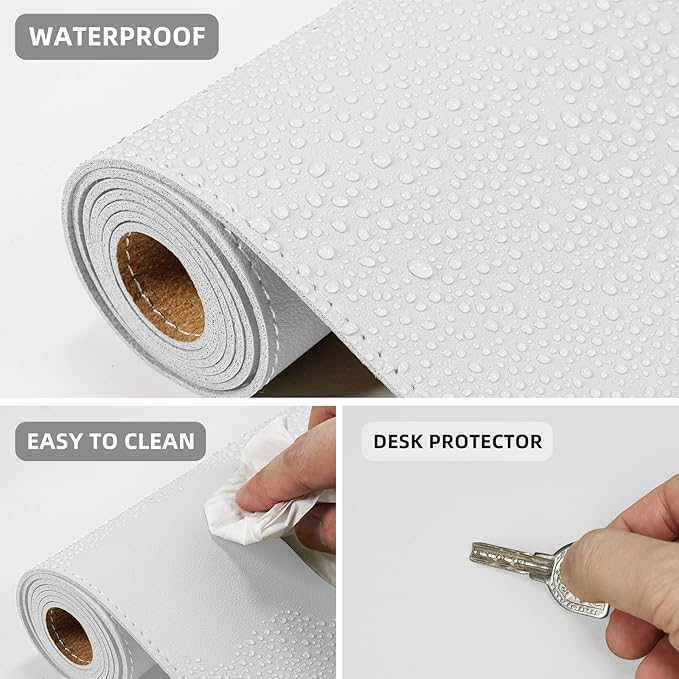 Leather Desk pad Protector, Large Desk mat - Image 6