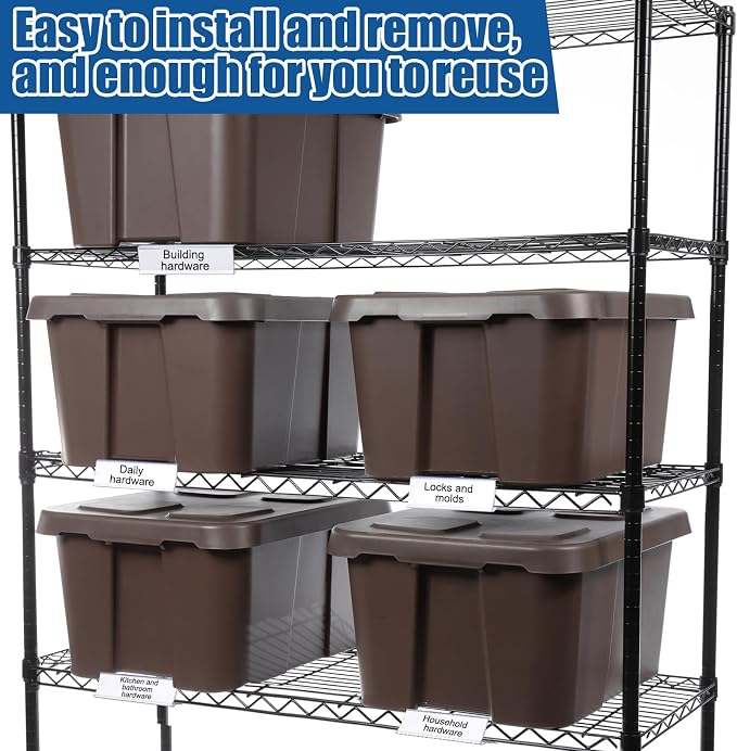 Kathfly 50 Pack Wire Shelf Label Holders Shelf Cable Tags - Image 7