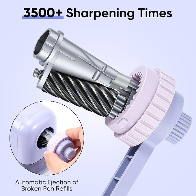 Deli Manual Pencil Sharpener for Classroom, 6.9-11mm No.2 /Colored Pencils - Image 6