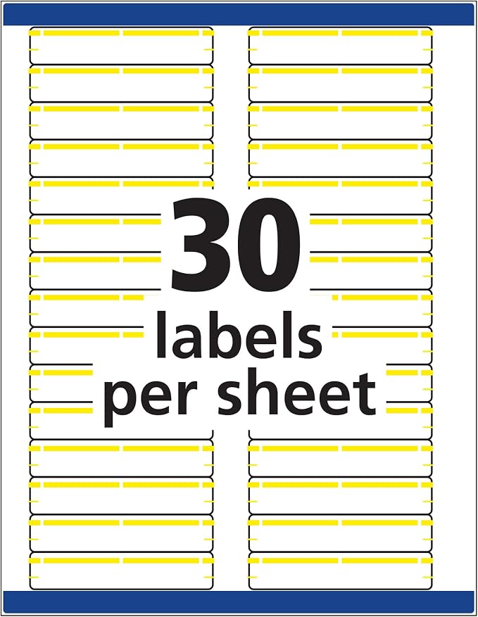Avery TrueBlock File Folder Labels, 2/3" x 3-7/16", 500 Printable Labels - Image 5